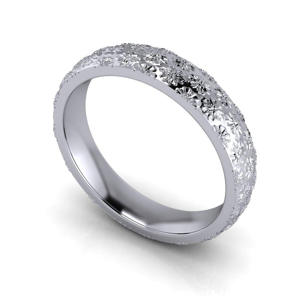 14 kt white gold Wedding band Bel Viaggio Designs, LLC